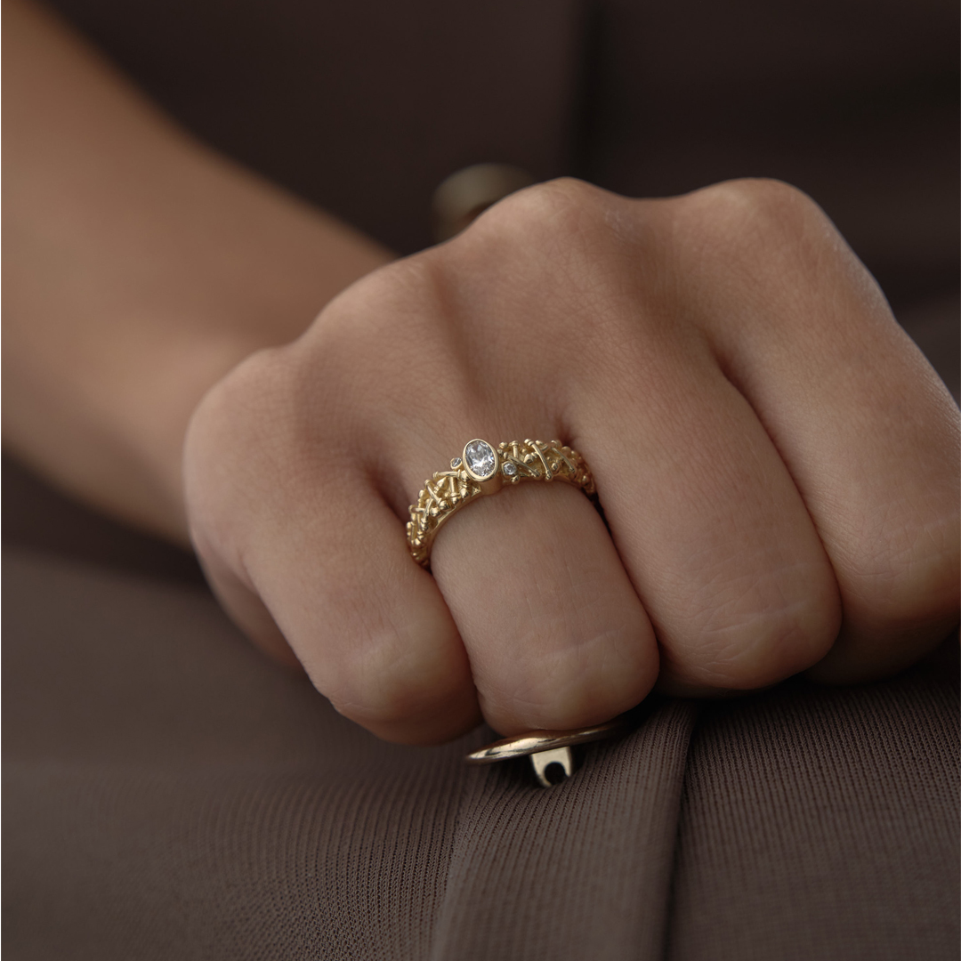 Oval Taşlı Scar Yüzük - 2