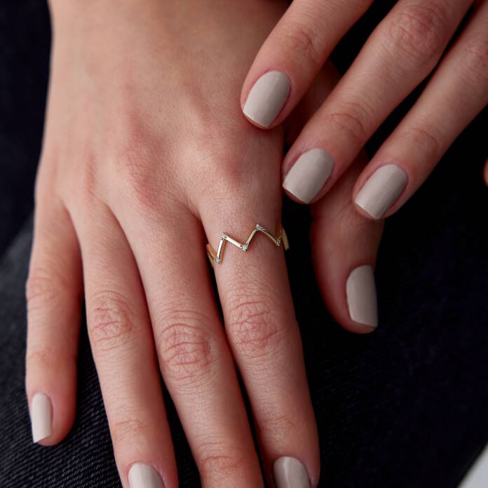 Parça Taşlı Zig Yüzük - 1