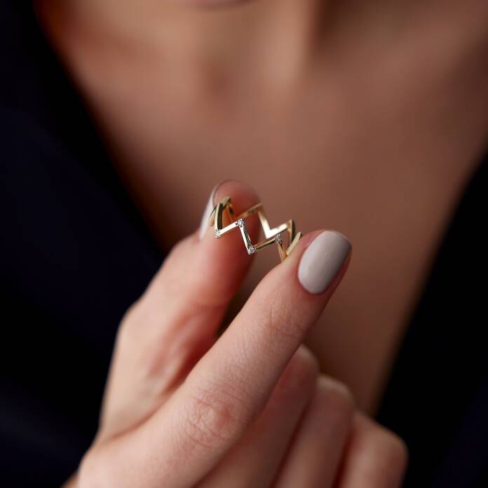 Parça Taşlı Zig Yüzük - 3