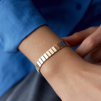 Parçalı Plaka Sıralı Bileklik - Özer