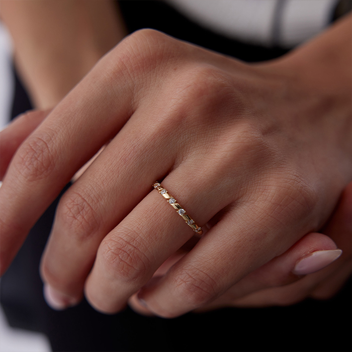 Parçalı Taşlı Yüzük - LUYS (1)