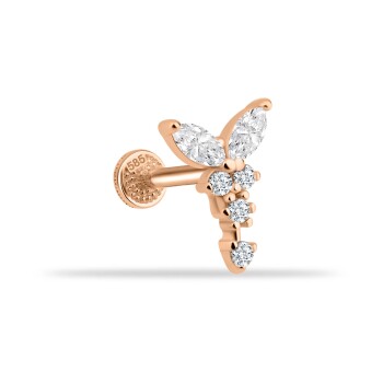 Parıltı Kelebek Minimal Tragus Piercing - 1