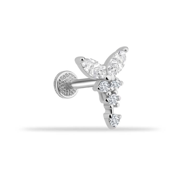 Parıltı Kelebek Minimal Tragus Piercing - 2