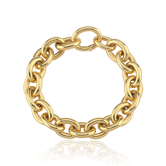 Parlak Zincir Altın Bileklik - Tuana