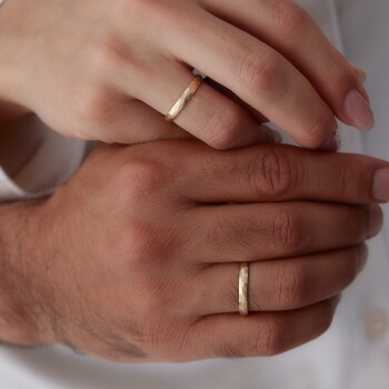 Parmak İzi Çift Alyans - Tülay Alyans