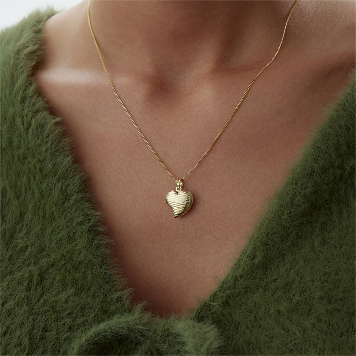 Parmak İzi Kalp Kolye - Koçak