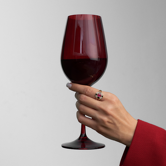 Pembe Baget Queen Altın Yüzük - Cemart