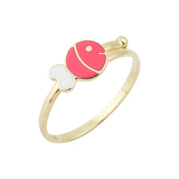 Pembe Balıklı Çocuk Yüzüğü - Melike