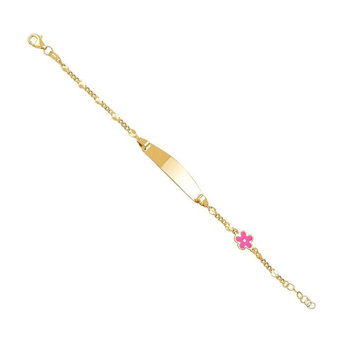 Pembe Çiçekli Çocuk Künyesi - 1