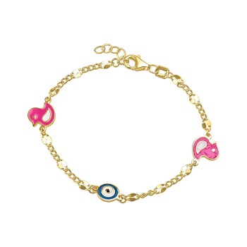 Pembe Civcivli Çocuk Bilekliği - Melike