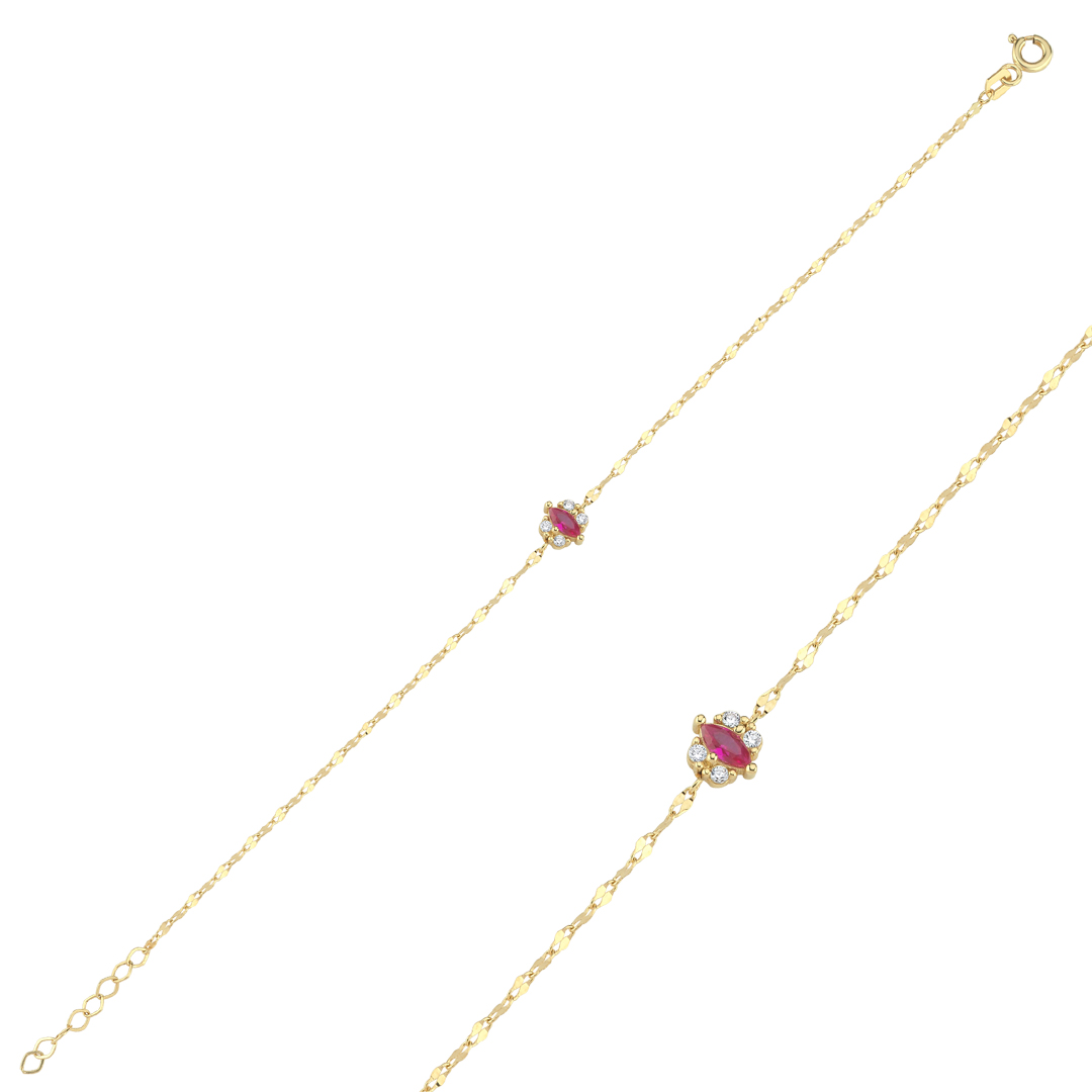 Pembe Glow Bumerang Bileklik - 1