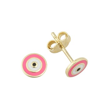 Pembe Göz Çocuk Küpesi - Melike