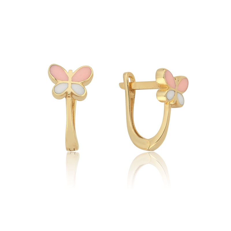 Pembe Kelebek Çocuk Küpesi - Melike