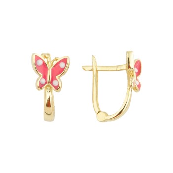 Pembe Kelebek Çocuk Küpesi - Melike