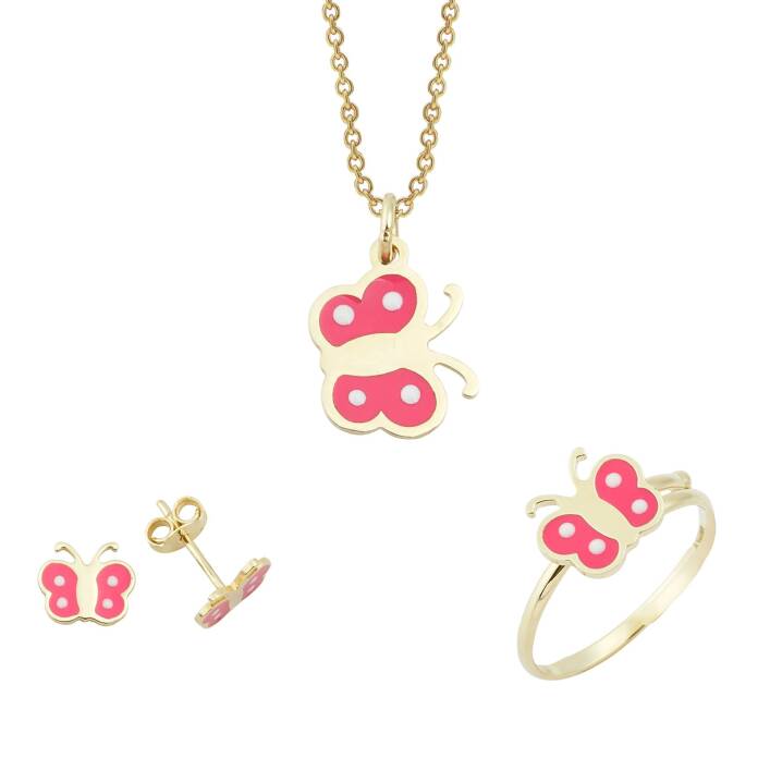 Pembe Kelebek Çocuk Seti - 1