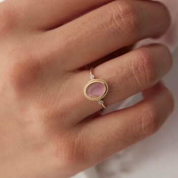 Pembe Opal Yüzük - Rayna (1)