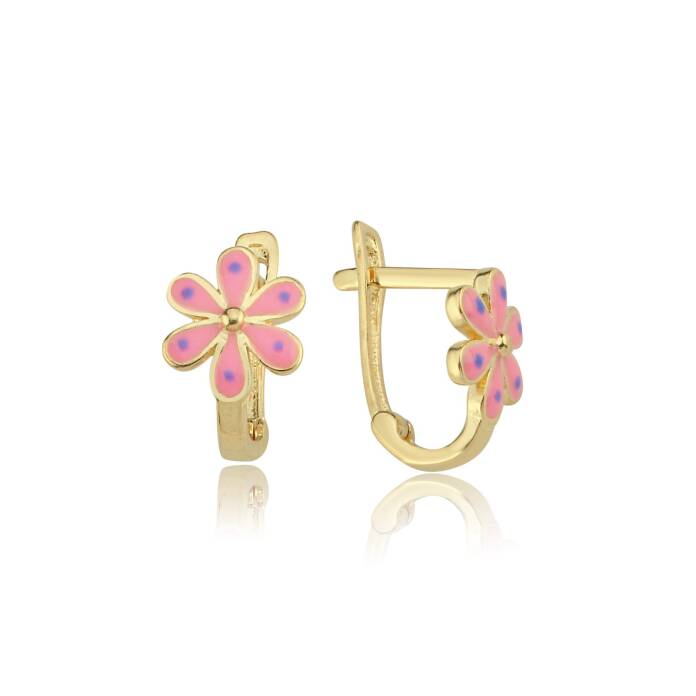 Pembe Papatya Çocuk Küpesi - 1