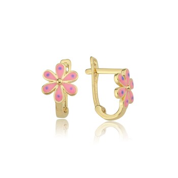 Pembe Papatya Çocuk Küpesi - Koçak