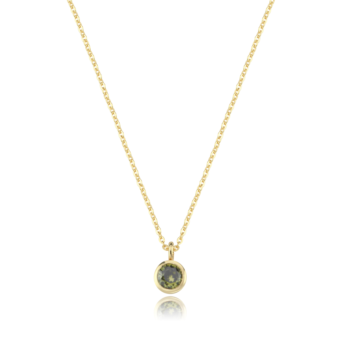 Peridot Doğum Taşı Kolye - 1
