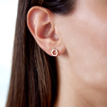 Petek Altıgen Küpe - Rayna