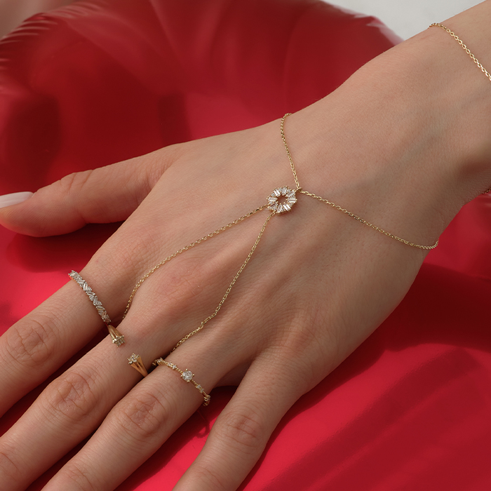 Petra Star Baget Taşlı Altın Şahmeran - Rayna