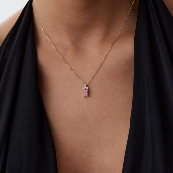 Pink Baget Kolye - 1