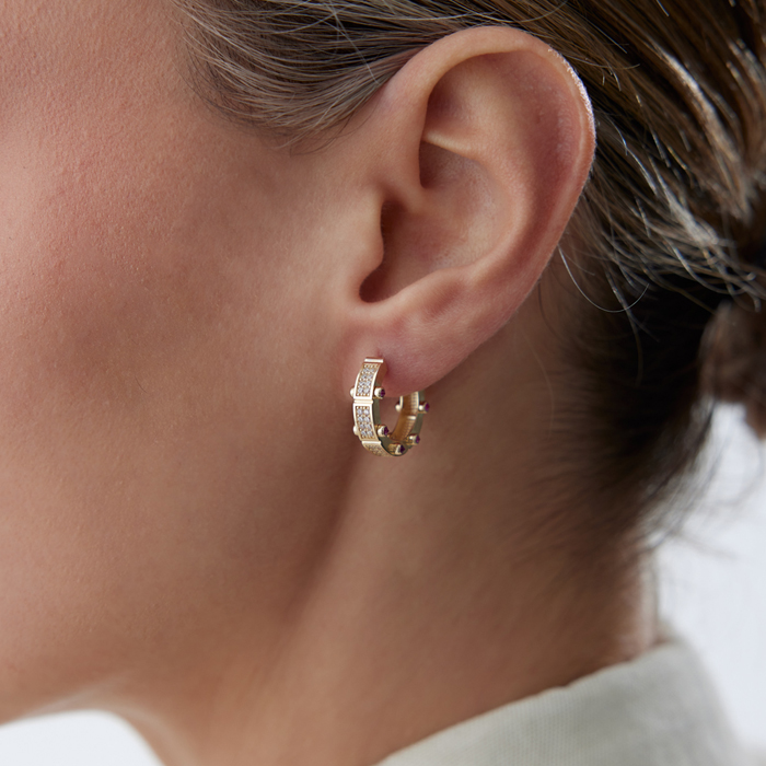 Pink Çark Küpe - Rayna