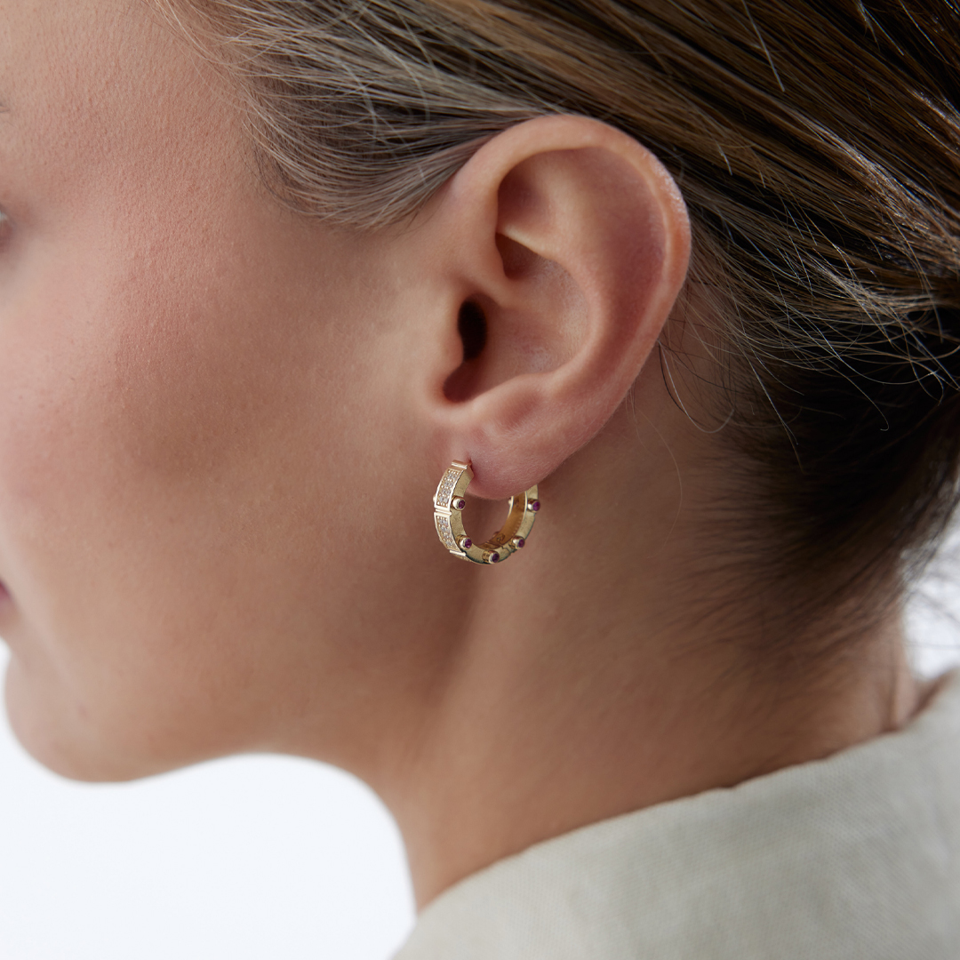 Pink Çark Küpe - 2