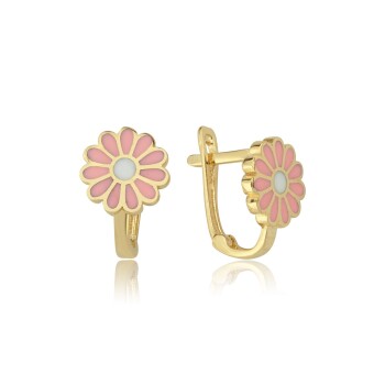 Pink Papatya Cocuk Küpesi - Koçak