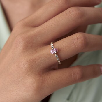 Pink Puna Yüzük - Alen