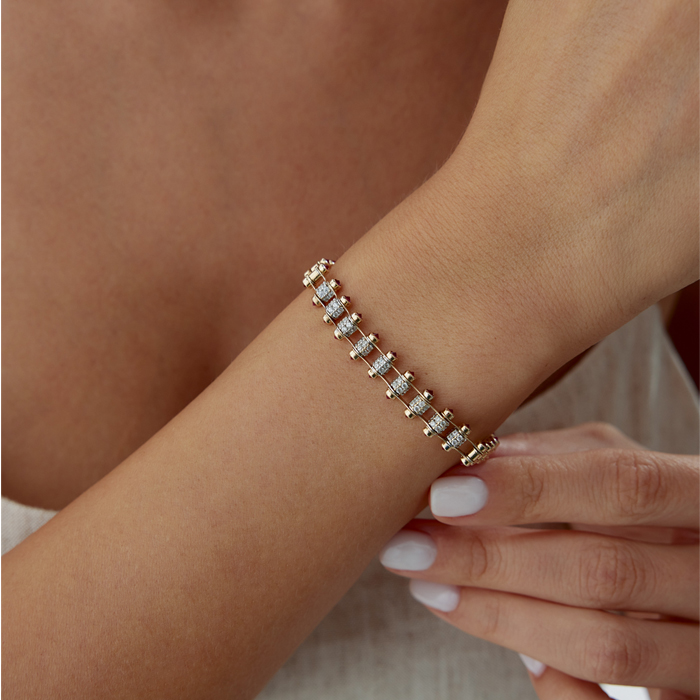 Pink Stone Stairs Bileklik - Garo (1)