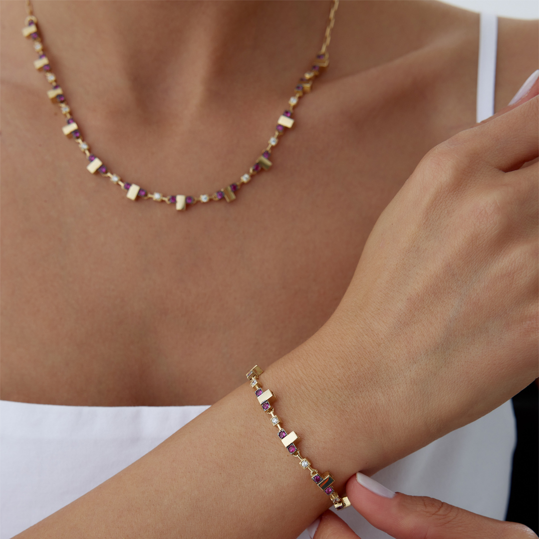 Pink Stone T Set - 2