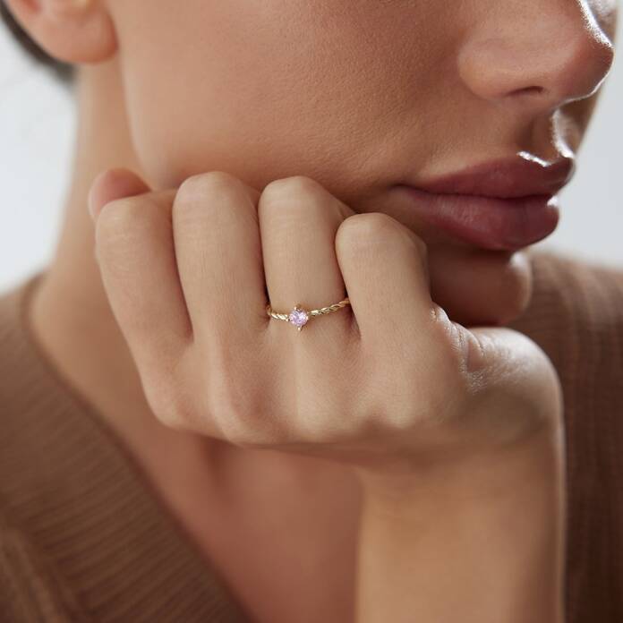 Pink Stone Yüzük - 1