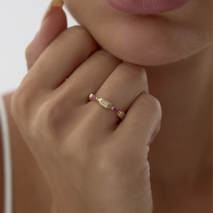 Pink Vera Axis Yüzük - Gökhan Bera