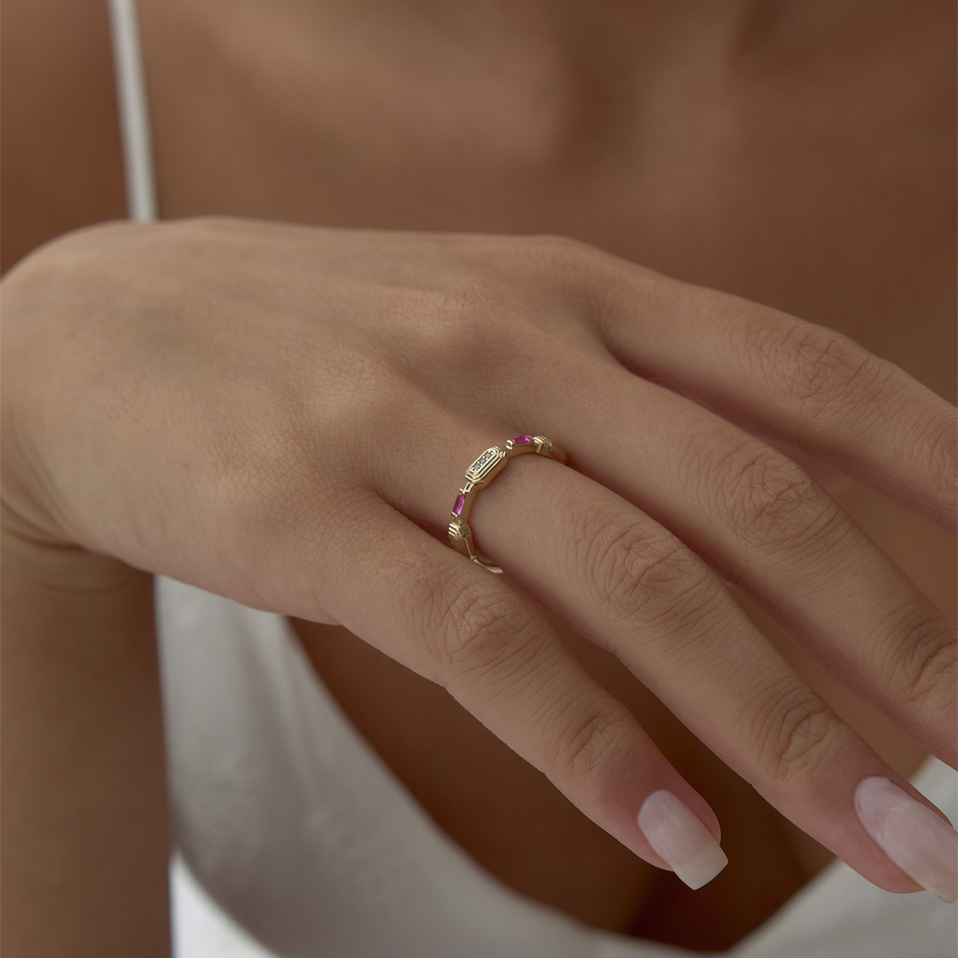 Pink Vera Axis Yüzük - 2