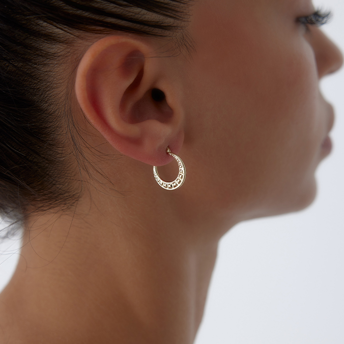 Piramit Nite Halka Küpe - Koçak