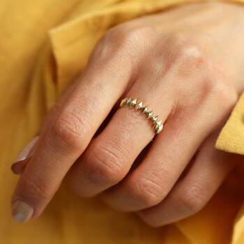 Piramit Sıralı Yüzük - Alen