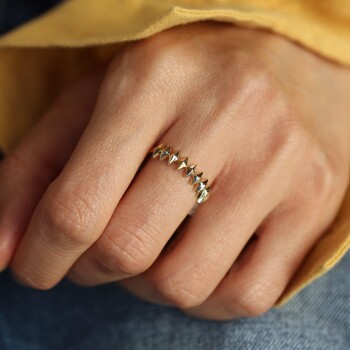 Piramit Sıralı Yüzük - Alen (1)