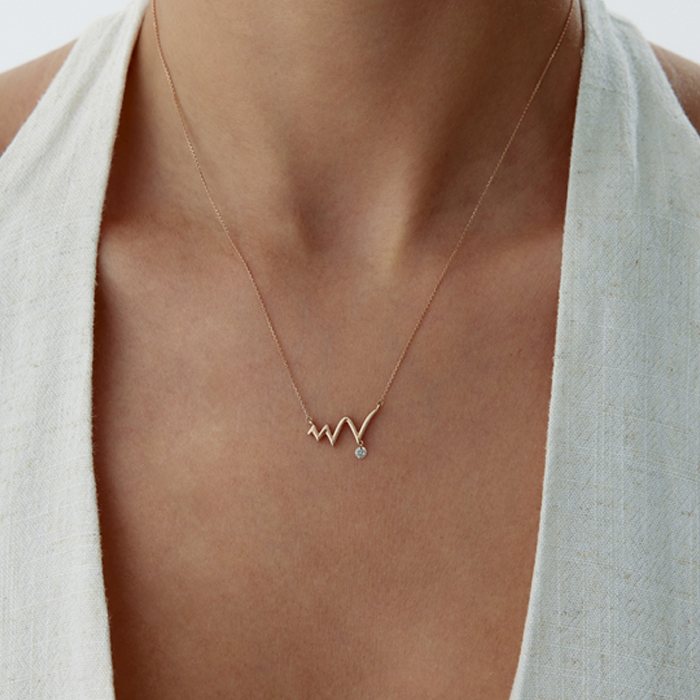 0.10 Karat Pırlanta Aşkın Ritmi Kolye - Siempre