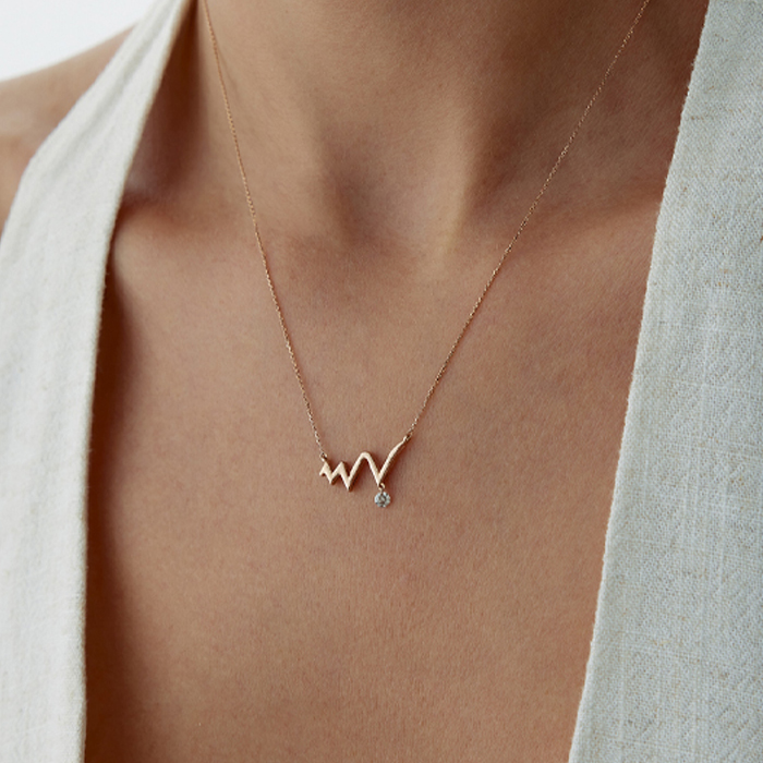 0.10 Karat Pırlanta Aşkın Ritmi Kolye - Siempre (1)