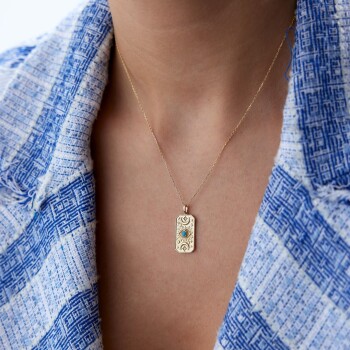 Plaka Göz Gündüz Gece Kolye - Cemart