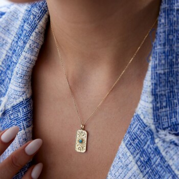 Plaka Göz Gündüz Gece Kolye - Cemart (1)