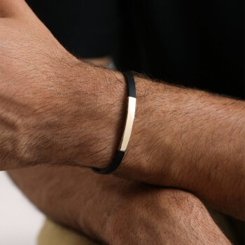 Plaka Rubber Erkek Bileklik - Koçak