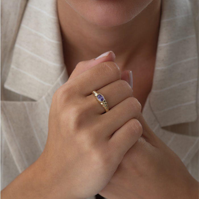 Purple Burgu Yüzük - Simoro