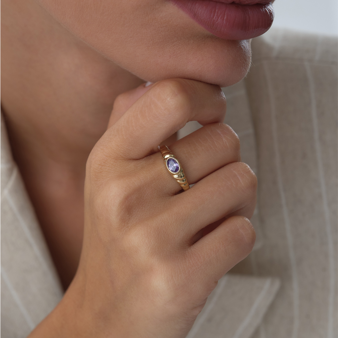 Purple Burgu Yüzük - 3