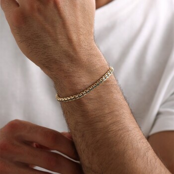 Python Altın Erkek Bileklik - Koçak