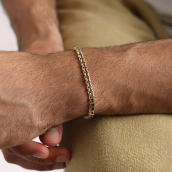 Python Altın Erkek Bileklik - Koçak (1)