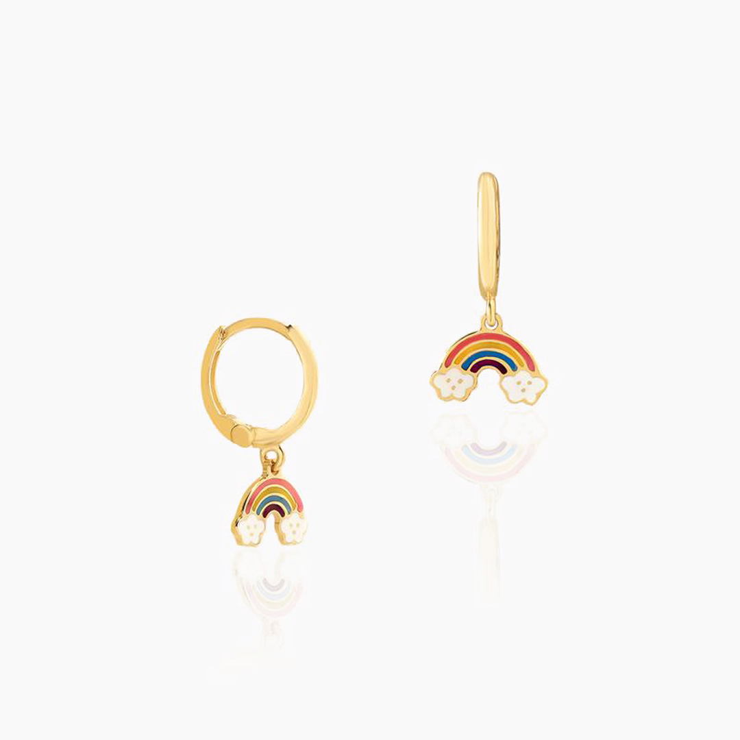 Rainbow Halka Sallantılı Çocuk Küpesi - 1