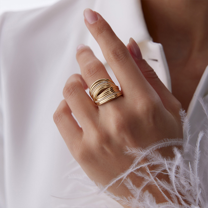 Ray Sarmal Yüzük - Mg Gold