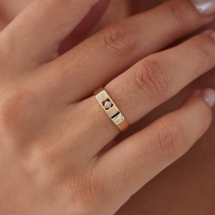 Rectangle Sovalye Yüzük - 1